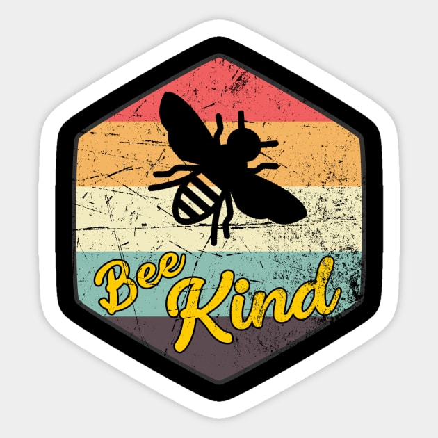 Vintage 70's Bee Kind Sticker by jpmariano